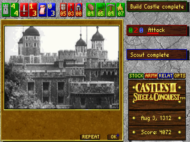 Gameplay scene 5 from CASTLES II: SIEGE & CONQUEST