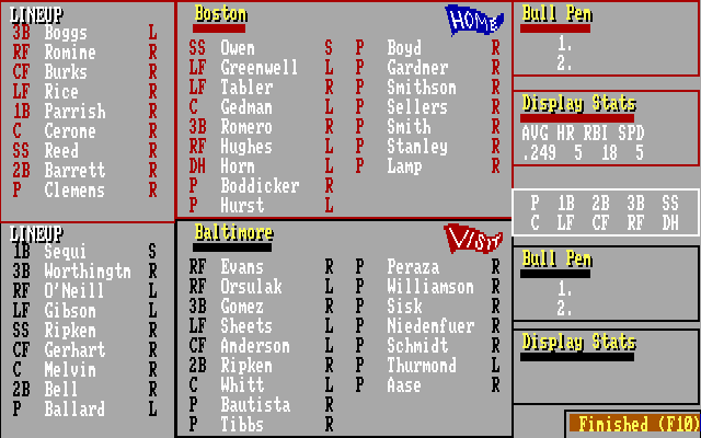 Spielszene 2 aus Earl Weaver Baseball (EA / Mirage)
