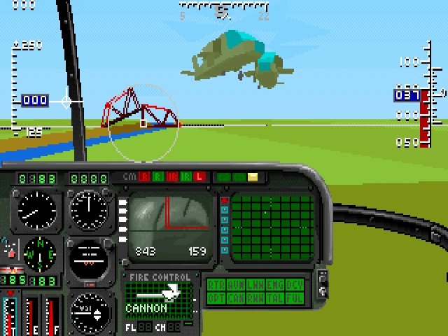 Spielszene 5 aus Gunship 2000 (Micro Prose) EGA/VGA