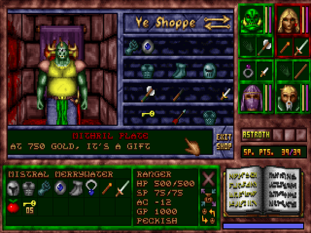 Spielszene 3 aus Hexx: Heresy of the Wizard (Psygnosis) - Save Editor