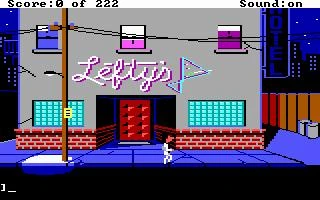 Gameplay scene 2 from Leisure Suit Larry I - In the Land of the Lounge Lizards AGI/EGA (SIERRA)