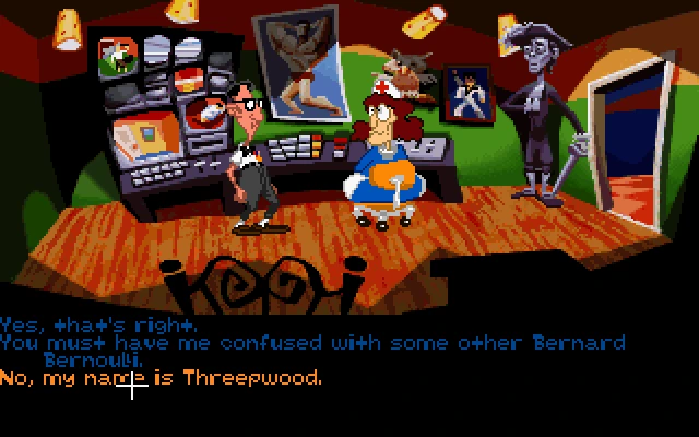 Gameplay scene 2 from Maniac Mansion - Day Of The Tentacle (Lucas Arts)