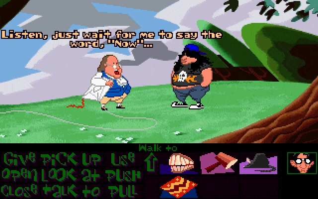 Gameplay scene 4 from Maniac Mansion - Day Of The Tentacle (Lucas Arts)