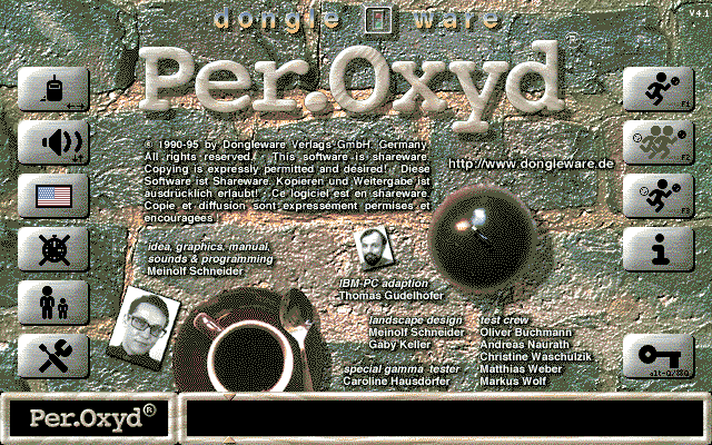 Titelbildschirm von Per.Oxyd