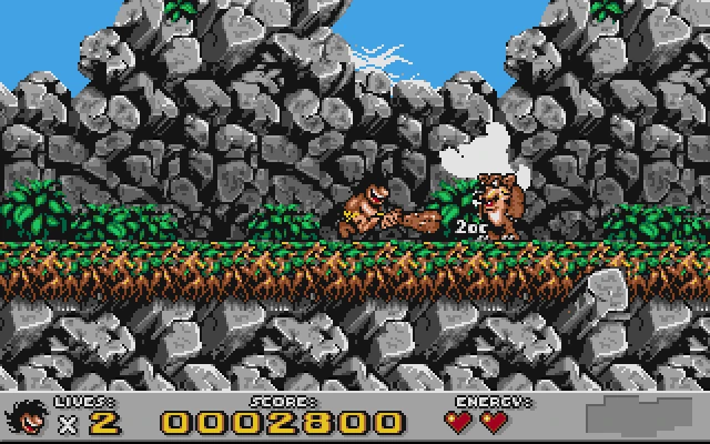 Gameplay scene 2 from Prehistorik 2 (Titus)