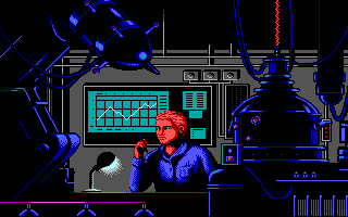 Gameplay scene 1 from Rocket Ranger (Cinemaware)