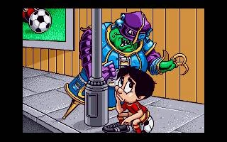 Gameplay scene 1 from Soccer Kid (Krisalis)