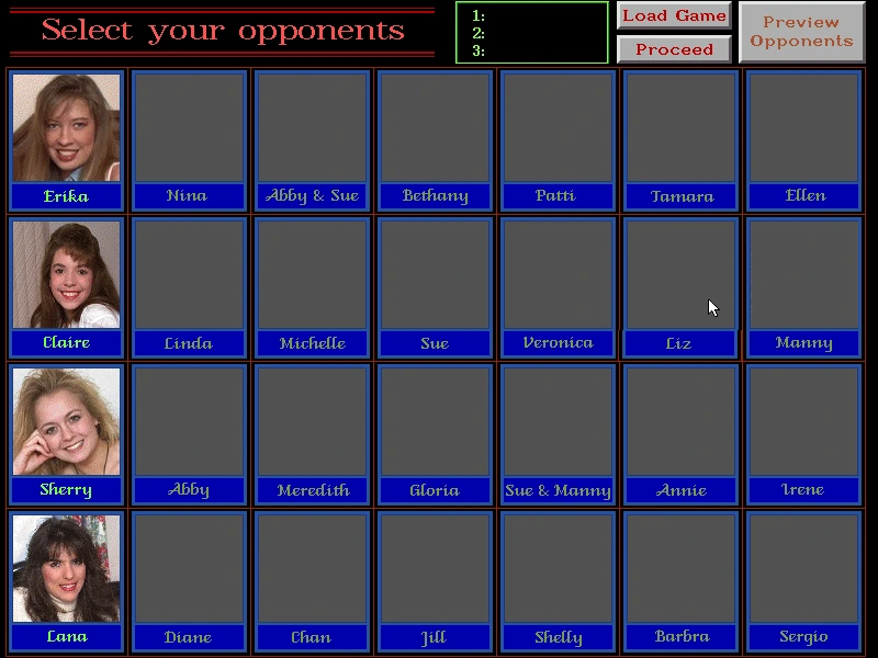 Spielszene 2 aus Strip Poker Professional Volume II (Artworx) - Team Unlocker by DOSGAME.AT