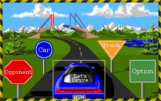 Spielszene 2 aus Stunts / 4D Sports Driving (Broderbund / Mindscape)