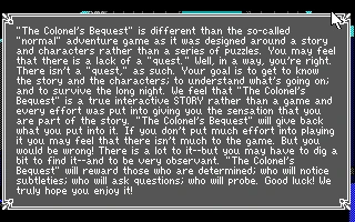 Spielszene 2 aus The Colonels Bequest (Sierra)