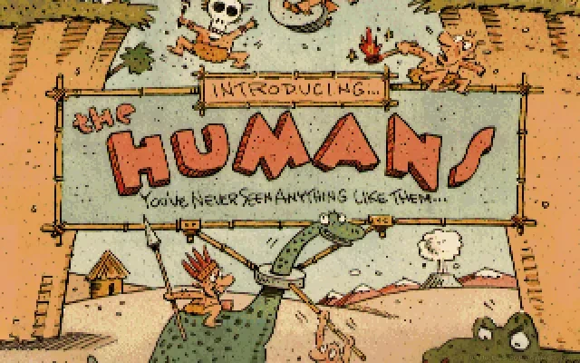 Gameplay scene 1 from The Humans & The Humans 2: The Jurassic Levels (Mirage)