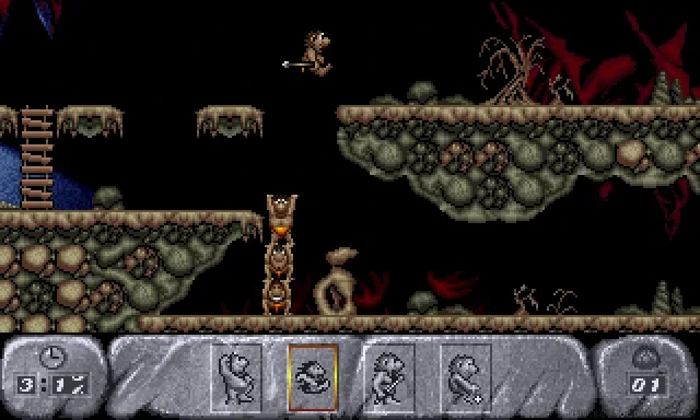 Gameplay scene 4 from The Humans & The Humans 2: The Jurassic Levels (Mirage)