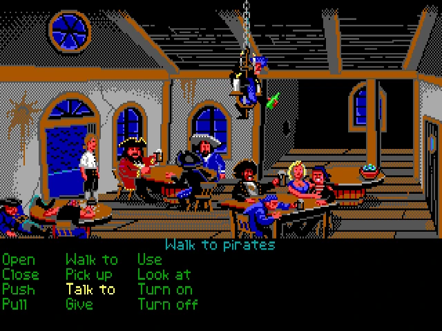 Gameplay scene 3 from The Secret of Monkey Island VGA/EGA (Lucas Arts)