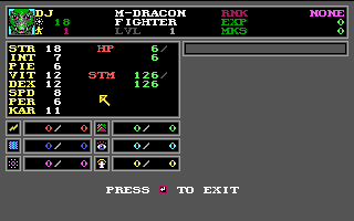 Spielszene 3 aus Wizardry VI - Bane of the Cosmic Forge